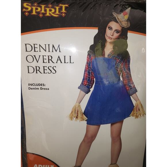 Denim Overall Dress Size 8-10 - Picture 1 of 1